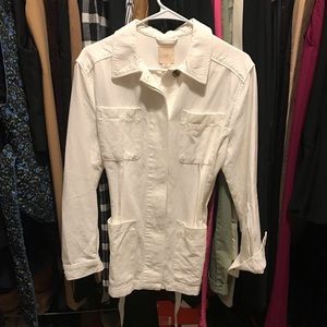 White H&M jacket with belt